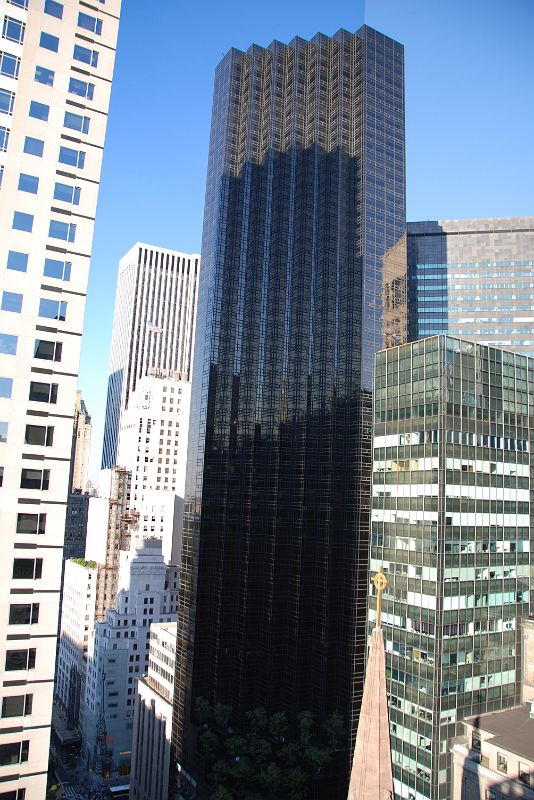 New York City Fifth Avenue 700-7 725 Trump Tower From The Peninsula Hotel Salon De Ning Rooftop Bar